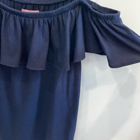 Lilly Pulitzer Tamiami Off The Shoulder Navy Blue Tank Top Size XXS - Picture 3 of 4